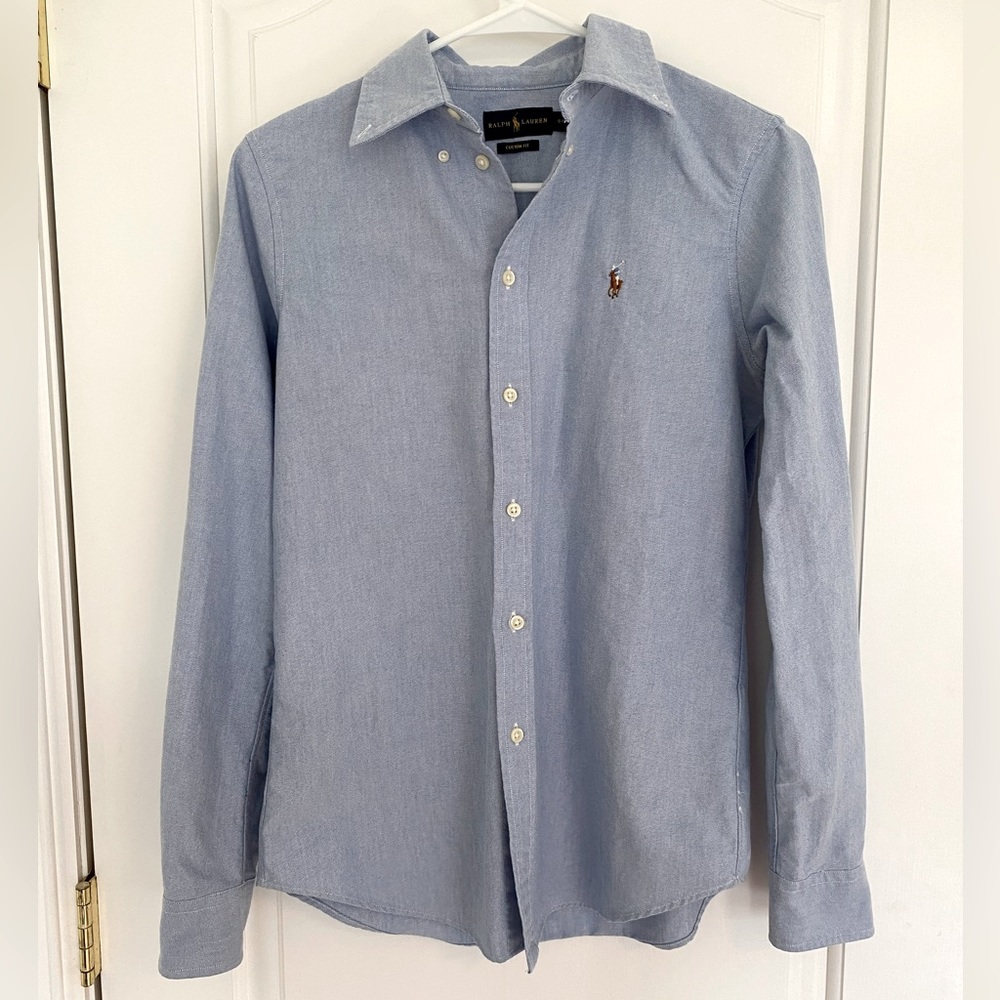 Ralph Lauren Blue Button Down Shirt Small